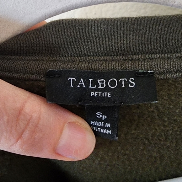 Talbots Green Sheep Embroidery Sweatshirt SP - Picture 4 of 4